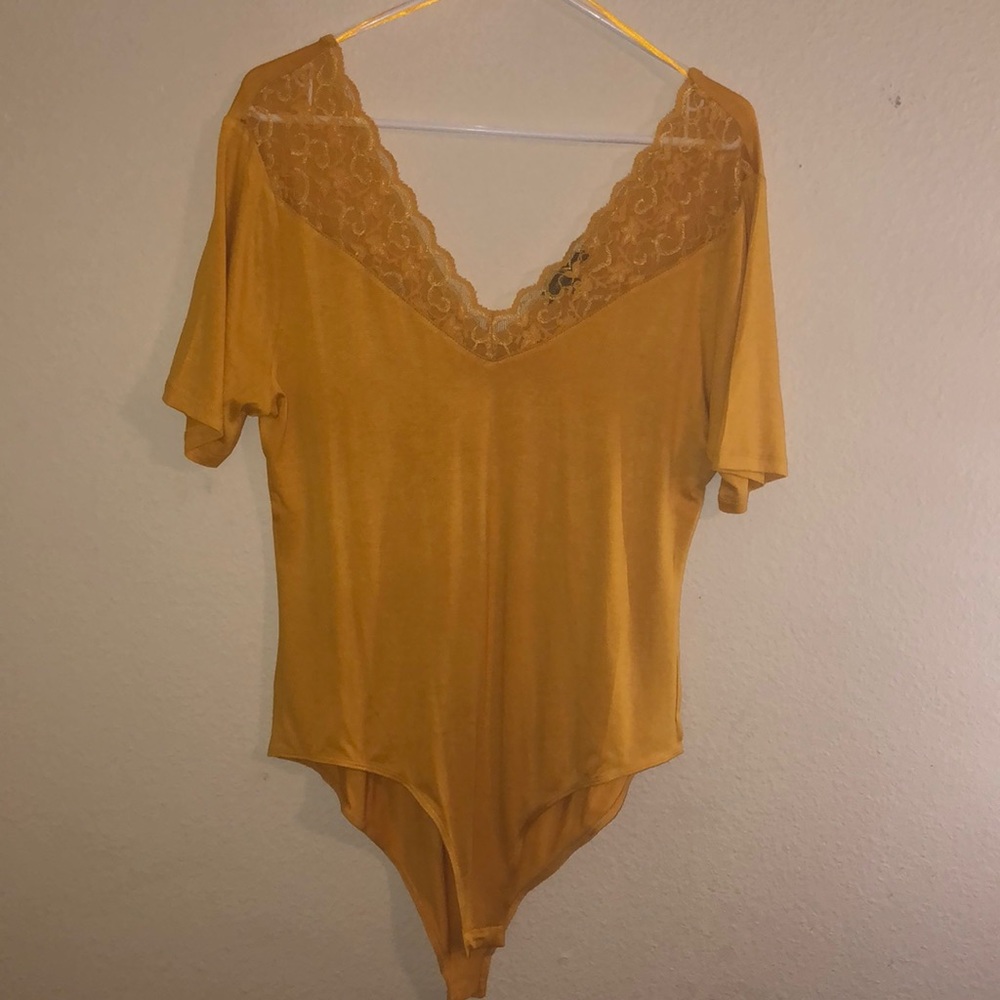 Short  mustard dressy blouse